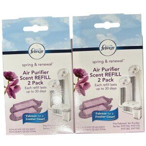 Lot of 2 Febreze Spring and Renewal Air Purifier Scent 4 Refill
